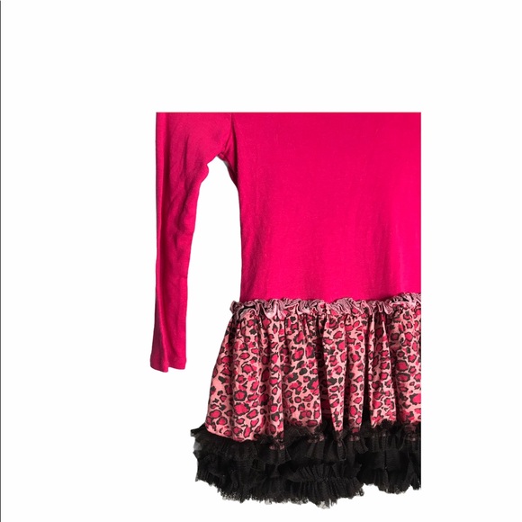 Girl Code | Pink Animal Print Black Tulle Dress - Picture 8 of 8